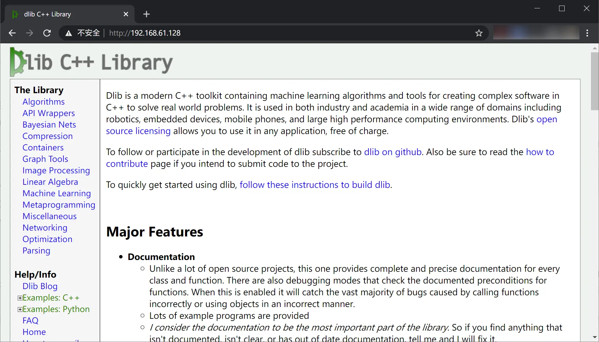 dlib 文档页面通过 Nginx 访问