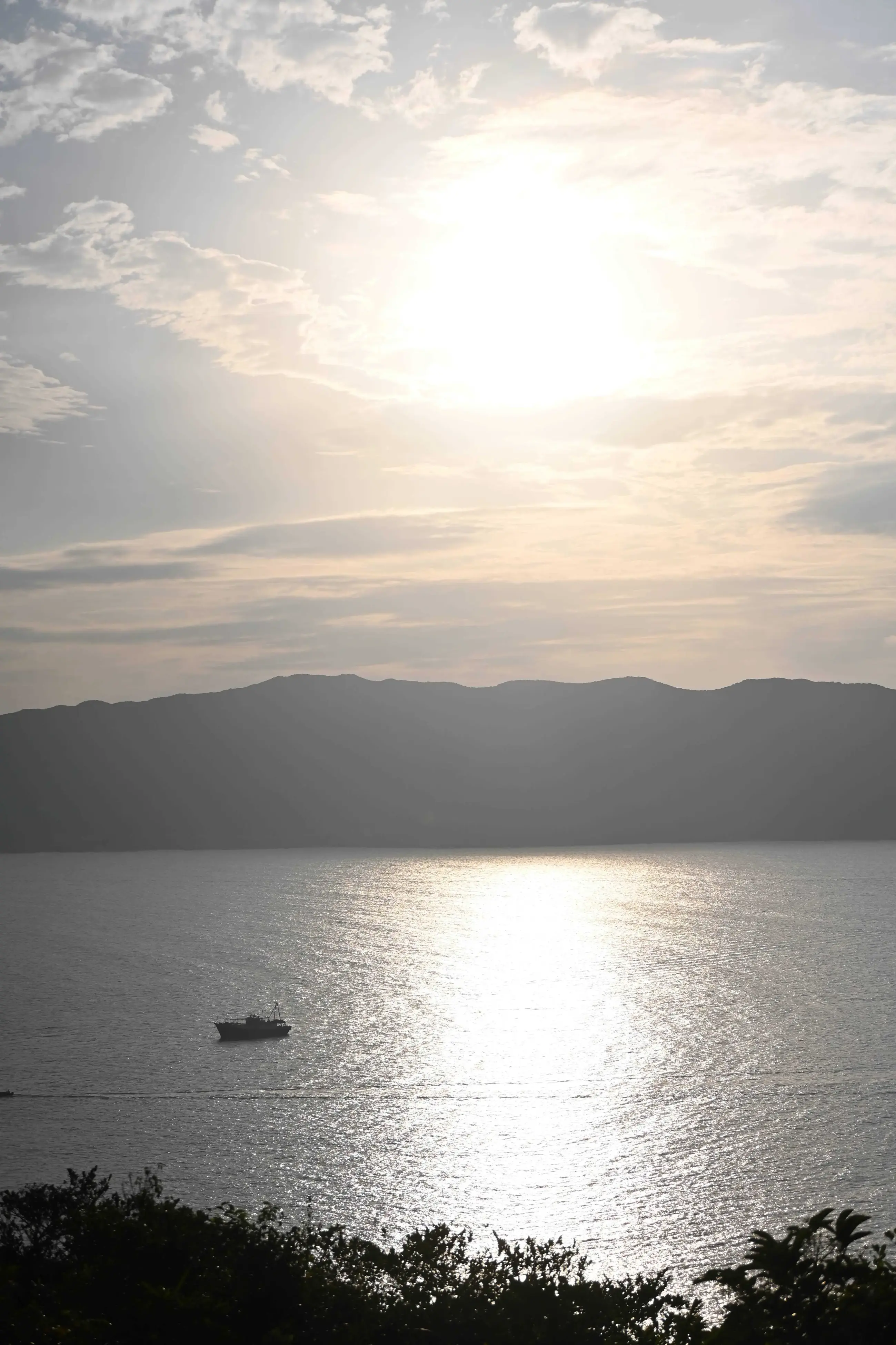 行程尾声的阳光