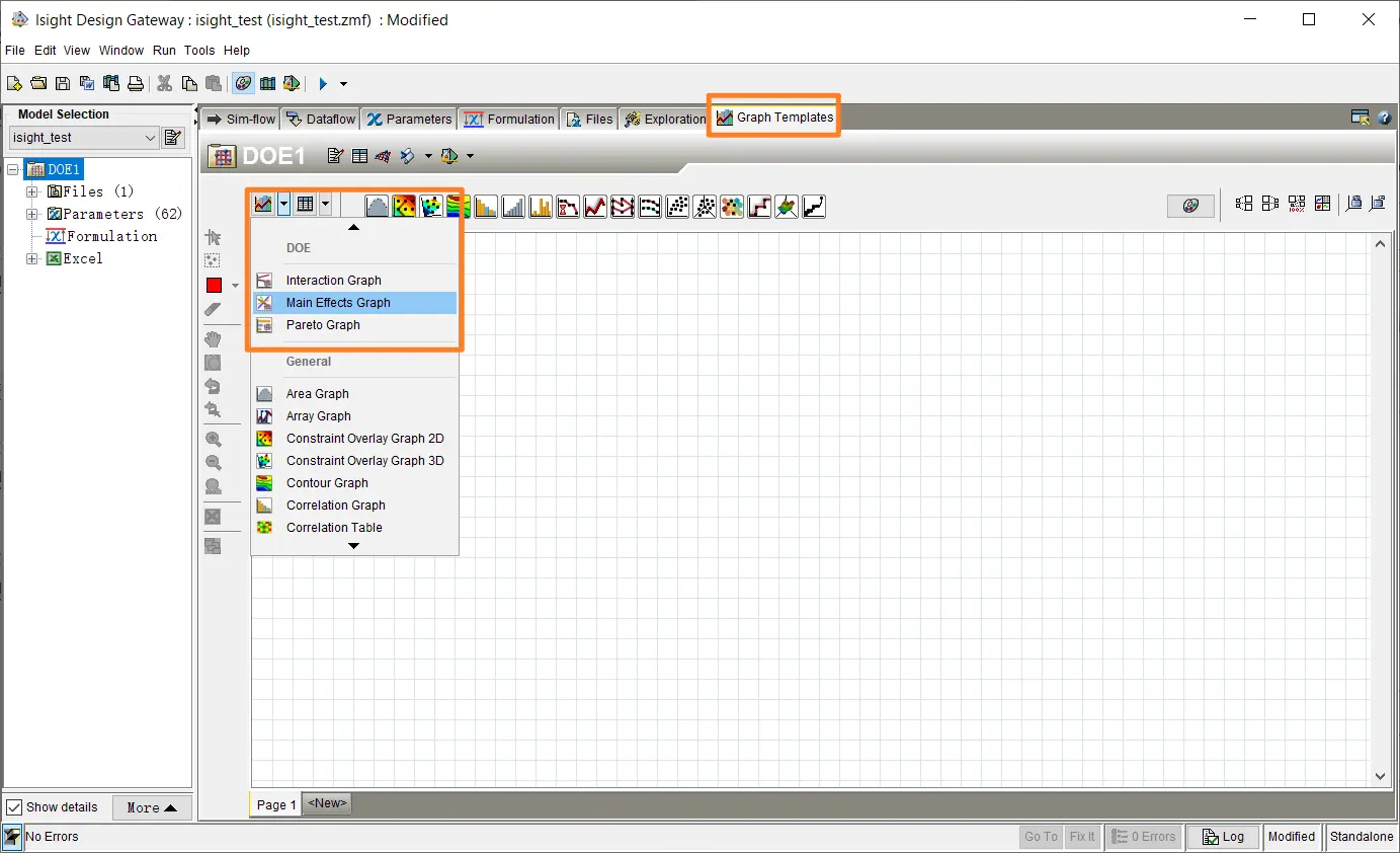 添加图表模板界面