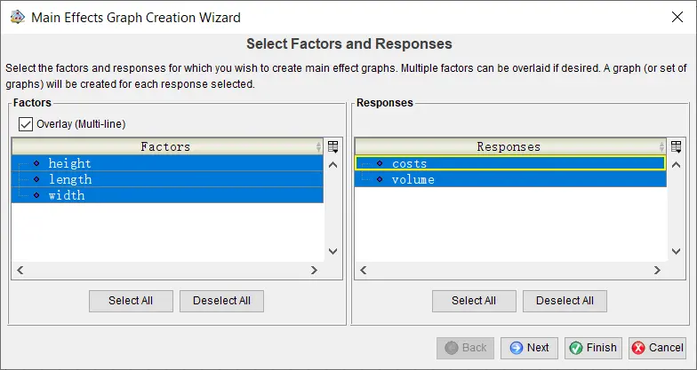 主效应图模板选择界面