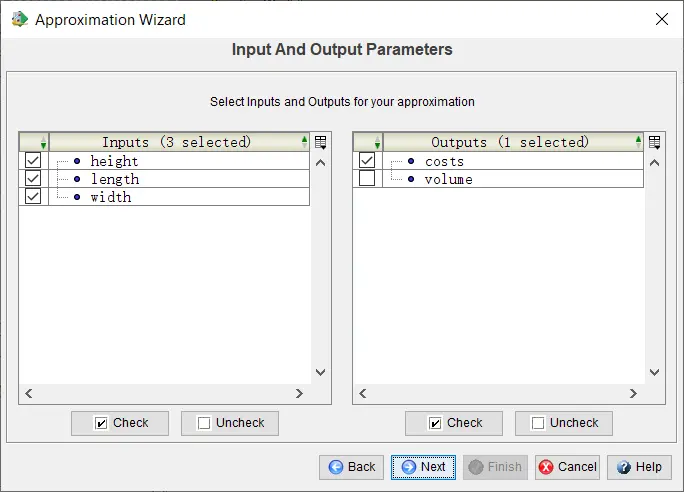 三阶响应曲面模型创建界面