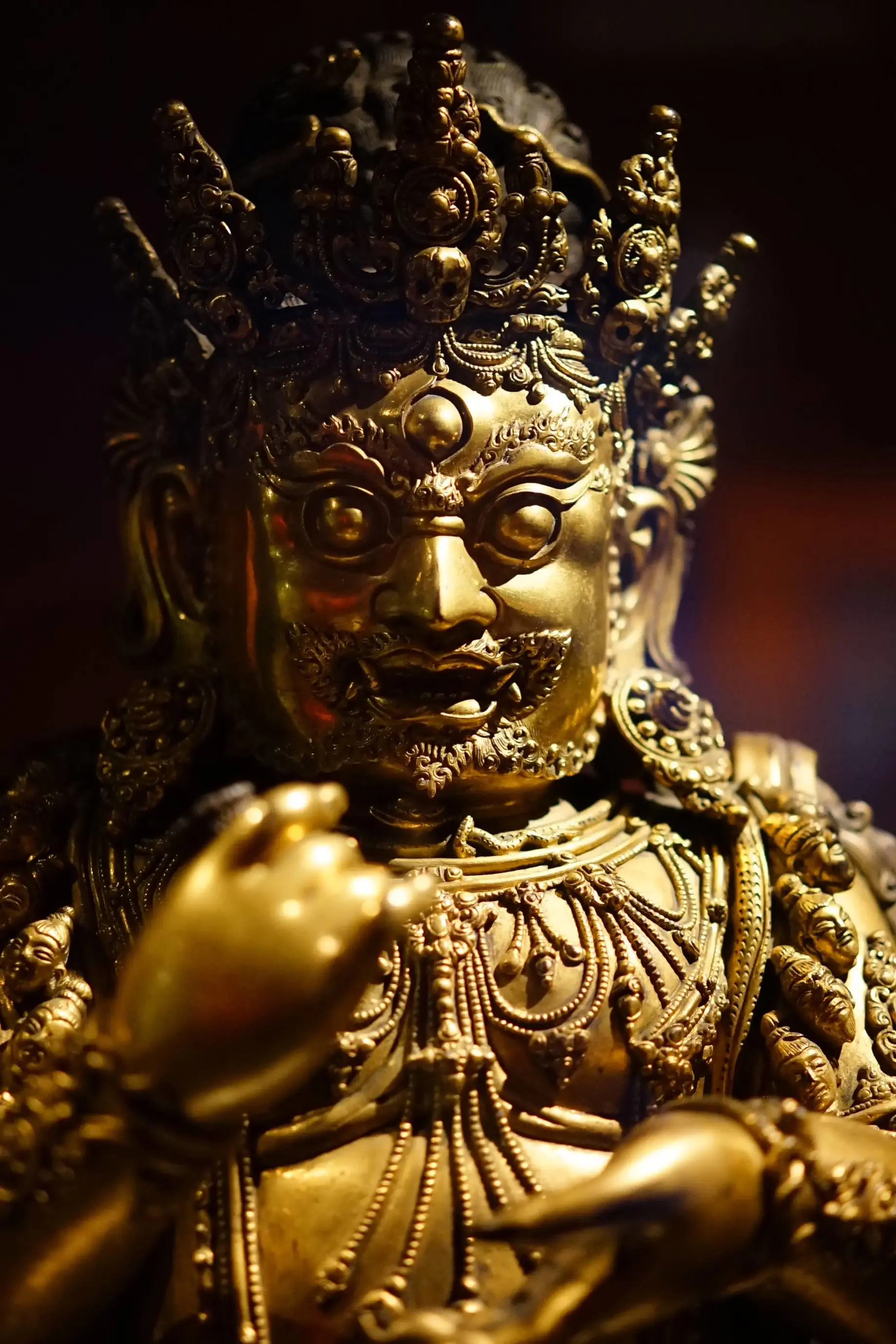 明代铜鎏金佛像